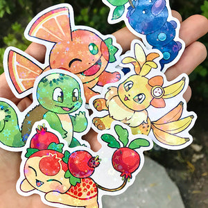 PokeFruit Holo Stickers