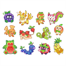 Load image into Gallery viewer, PokeFruit Holo Stickers
