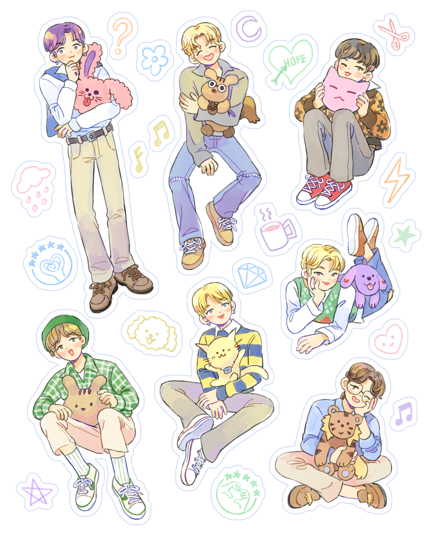 Bangtan Deco Kit Sticker Sheet