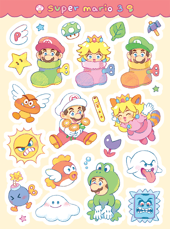 SMB3 Sticker Sheet
